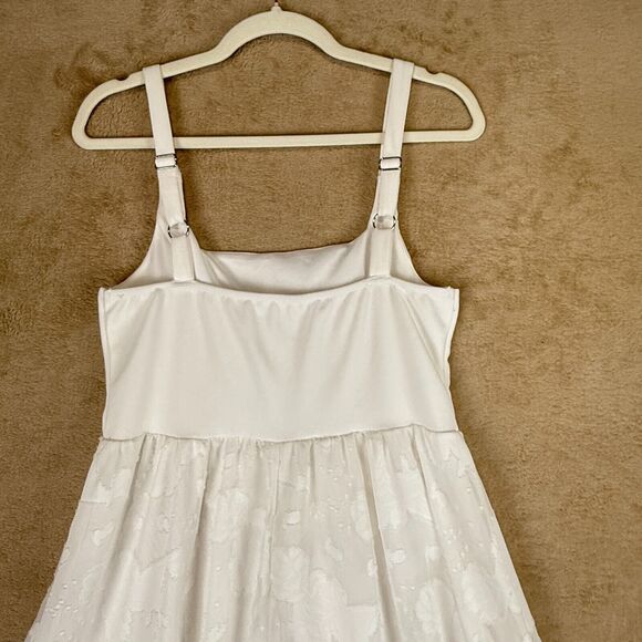 Shein Mod Dress Womens L White Ivory A Line Maxi Corset Bustier Cottage Romantic - Picture 7 of 16